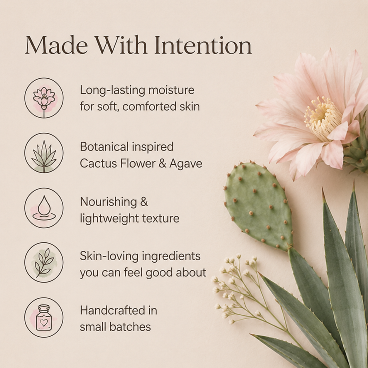 Cactus Flower & Agave