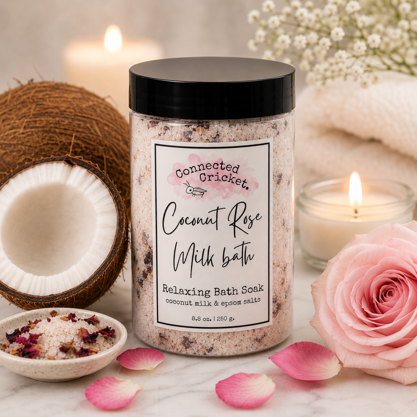 Coconut Rose Milk Bath Soak